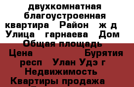 двухкомнатная благоустроенная квартира › Район ­ ж/д › Улица ­ гарнаева › Дом ­ 2 › Общая площадь ­ 45 › Цена ­ 1 400 000 - Бурятия респ., Улан-Удэ г. Недвижимость » Квартиры продажа   . Бурятия респ.
